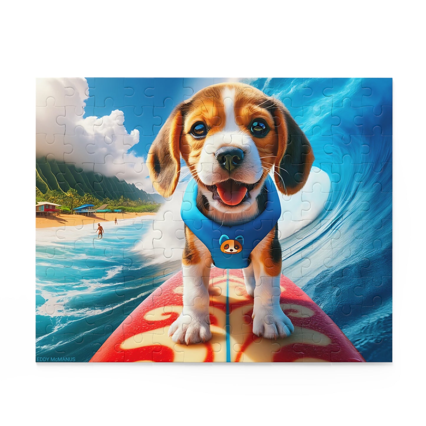 Surf Pups! Surfing Beagle Puppy Puzzle 4 (120, 252, 500-Piece)
