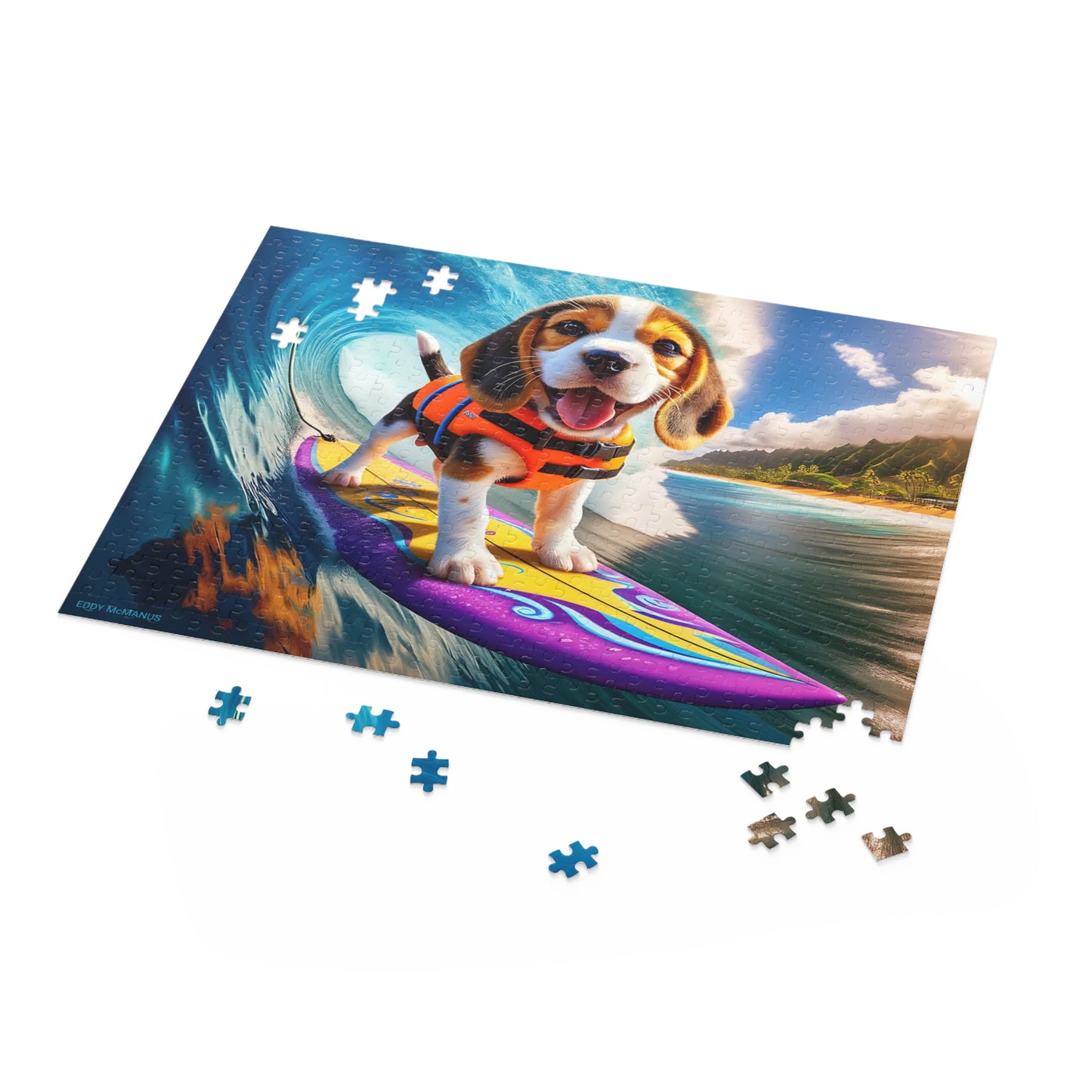 Surf Pups! Surfing Beagle Puppy Puzzle 6 (120, 252, 500-Piece)