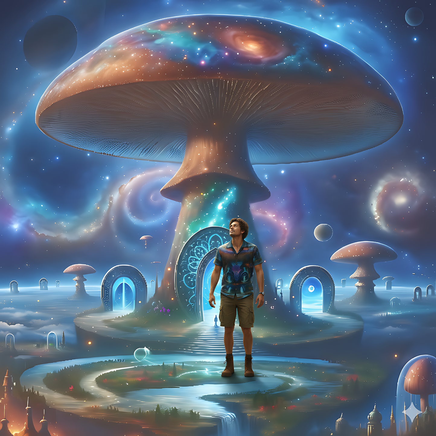 Galactic Mushroom Portal Shirt #5